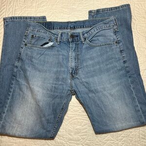 Levis 505 Jeans Regular Fit Straight Leg Medium Wash Denim Casual Men’s 34x32